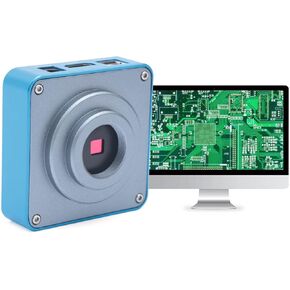 1080P 30FPS HDMI USB Industrial Electronic Digital Video Microscope Camera with Remote Control, for Visual Industrial Inspection, Machinery Maintenance,Jewelry Identification