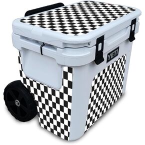 Cooler Skin Compatible with Yeti Roadie 32 Wheeled Cooler - Check - Premium 3M Vinyl Protective Wrap Decal Cover - Easy to Apply | Crafted in The USA by MightySkins