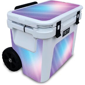 Glossy Glitter Cooler Skin Compatible with Yeti Roadie 32 Wheeled Cooler - Royal Haze - Premium 3M Vinyl Protective Wrap Decal Cover - Easy to Apply | Crafted in The USA by MightySkins