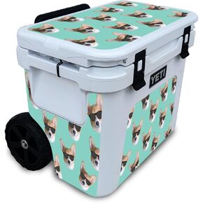Cooler Skin Compatible with Yeti Roadie 32 Wheeled Cooler - Cool Corgi - Premium 3M Vinyl Protective Wrap Decal Cover - Easy to Apply | Crafted in The USA by MightySkins
