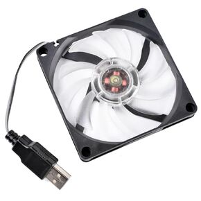 مروحة دفتر 8010 80x80x10mm 5V USB Fan LED