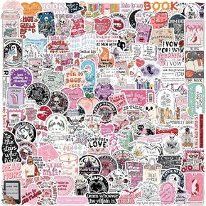150 Pcs Bookish Stickers for Kindle Romance Reading Book Sticker for Adults Readers Vinyl Waterproof Stickers for Water Bottles Laptops Phone Luggage Guitar