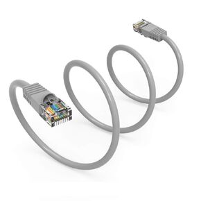 6Ft Cat5E UTP Ethernet Network Booted Cable Gray