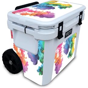 بريق لامع بريق بارد متمثل مع yeti roadie 32 برودة بعجلات - طلاء أكوا - قسط 3M غطاء ملصق الواقي فينيل - يسهل تطبيقه | مصنوع في الولايات المتحدة الأمريكية من قبل Mayyskins