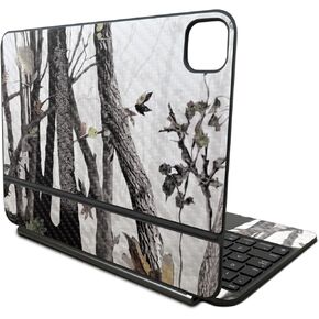 Carbon Fiber Skin Compatible with Apple Magic Keyboard for iPad Pro 11‑inch (M4) 2024 - Artic Camo - Premium 3M Vinyl Protective Wrap Decal Cover - Easy to Apply | Crafted in The USA by MightySkins