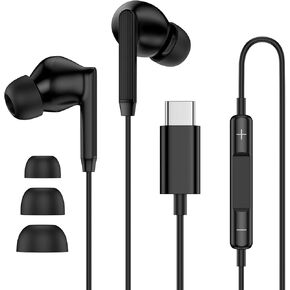 سماعات الأذن USB C لسامسونج Galaxy S25 Ultra S25 Edge S25+ A16 5G A15 A14 A13 A56 A55 A54 A36 A35 A26 S24 FE S23 S22 S20