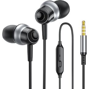 Earphones Wired, in Ear Headphones Wired with High Sensitivity Microphone, Clear Sound, Noise Isolating, 3.5mm Earphones Wired for Samsung, iPhone, Android, Tablet, iPad, MP3 and Other 3.5mm Devices