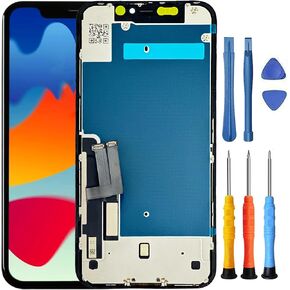 for iPhone 11 Screen Replacement for iPhone 11 Screen Replacement with A2111 A2223 A2221 LCD Display Touch Digitizer Assembly with Tools 6.1 Inch Black