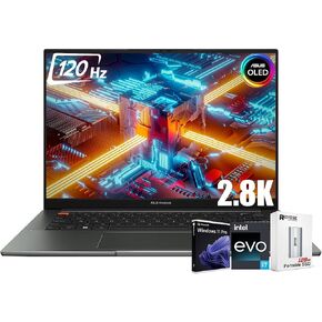 ASUS 14.5'' OLED 2880 x 1800 120HZ Display VivoBook Laptop, Intel Evo Platform 12th Gen 14 Core i7-12700H, Backlit KB, 2 Thunderbolt 4, WiFi 6, Webcam, Bluetooth Windows 11 Pro, Black(40GB | 2TB SSD)