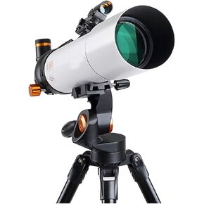 for Kids Beginners Adults, 80mm Astronomy Refractor with Adjustable Tripod for Kids