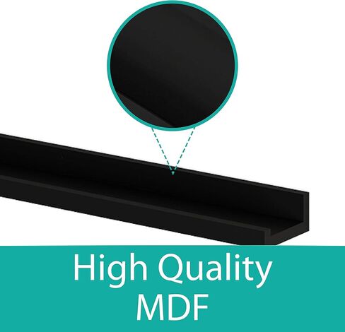 Wallniture Denver 72 "أرفف عائمة لإطارات الصور ديكور جدار الكولاج، رف حافة صورة غرفة المعيشة، رف عرض الكتب، أرفف الحائط لغرفة النوم والمكتب، مجموعة من 2، لمسة نهائية من الجوز in Kuwait