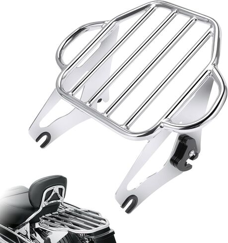 2-UP Motorcycle Luggage Rack for Harley Touring, Detachable Luggage Mounting Rack Compatible with 2009-2024 Harley Davidson Street/Road/Electra Glide Road King Tour Pack Accessories (Gloss Black) in Saudi Arabia