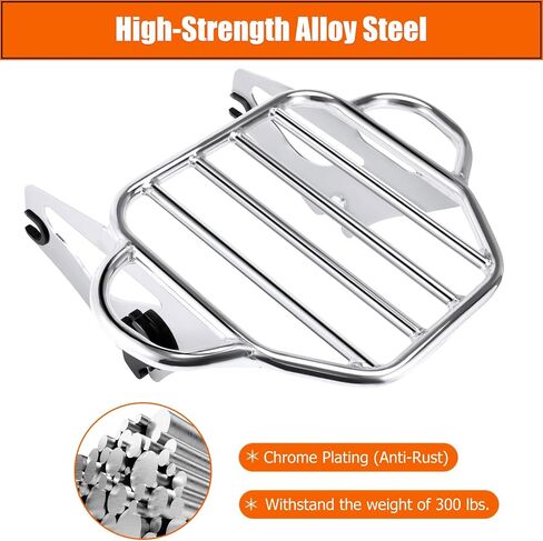 2-UP Motorcycle Luggage Rack for Harley Touring, Detachable Luggage Mounting Rack Compatible with 2009-2024 Harley Davidson Street/Road/Electra Glide Road King Tour Pack Accessories (Gloss Black) in Saudi Arabia