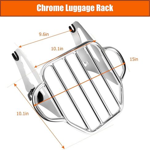 2-UP Motorcycle Luggage Rack for Harley Touring, Detachable Luggage Mounting Rack Compatible with 2009-2024 Harley Davidson Street/Road/Electra Glide Road King Tour Pack Accessories (Gloss Black) in Saudi Arabia