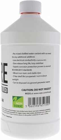XSPC Pure Premix Distilled PC Soolant (1000ml) مع حزمة CAP/Straw Pundle ، UV Purple in Kuwait
