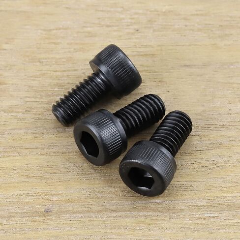 M6-1.0 × 30 مم (25 قطعة) براغي غطاء رأس المقبس، 12.9 درجة من سبائك الصلب، لمسة نهائية من أكسيد الأسود، خيط كامل، خيط خشن UNC، محرك ألين سداسي in Kuwait