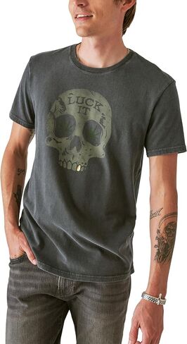 Lucky Brand Men's Skull Luck It Tee in Saudi Arabia