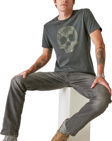 Lucky Brand Men's Skull Luck It Tee in Saudi Arabia