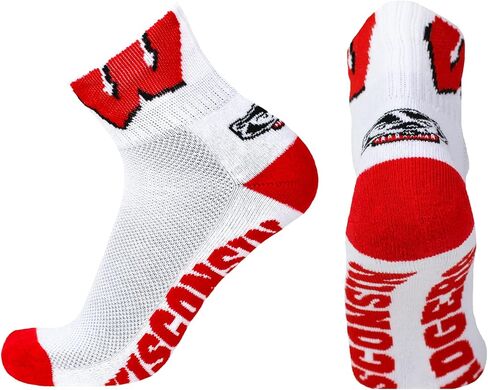 جوارب رسمية من NCAA Wisconsin Badgers، أحمر/أبيض in Saudi Arabia