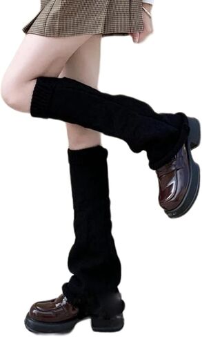 Zando Leg Warmers Y2K Kawaii Legwarmers 80s Halloween Customes Punk Gothic Lolita Knit Long Socks Pink Girls Leg Warmers Kawaii Boot Socks Pink One Size in Saudi Arabia