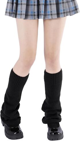 Zando Leg Warmers Y2K Kawaii Legwarmers 80s Halloween Customes Punk Gothic Lolita Knit Long Socks Pink Girls Leg Warmers Kawaii Boot Socks Pink One Size in Saudi Arabia