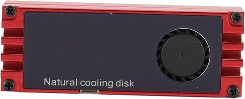 NVMe M.2 Heatsink Temperature Display Aluminum Cooler High Compatibility for All M.2 Interface SSDs (Red) in Saudi Arabia