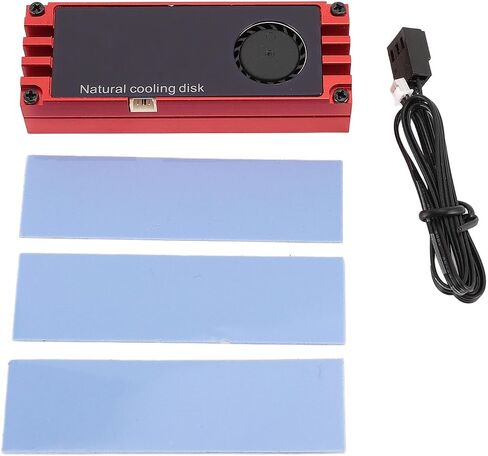 NVMe M.2 Heatsink Temperature Display Aluminum Cooler High Compatibility for All M.2 Interface SSDs (Red) in Saudi Arabia