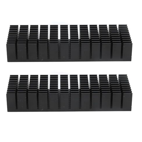 2Pcs Aluminum Cooling Fins Heat Sink Slotted Design for PCB Ultrasonic Electronic Chip Router CPU Power Board (No Backing Glue) in Kuwait