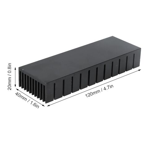 2Pcs Aluminum Cooling Fins Heat Sink Slotted Design for PCB Ultrasonic Electronic Chip Router CPU Power Board (No Backing Glue) in Kuwait