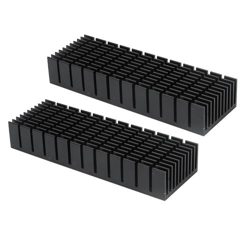 2Pcs Aluminum Cooling Fins Heat Sink Slotted Design for PCB Ultrasonic Electronic Chip Router CPU Power Board (No Backing Glue) in Kuwait