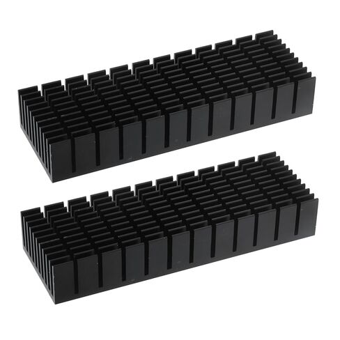 2Pcs Aluminum Cooling Fins Heat Sink Slotted Design for PCB Ultrasonic Electronic Chip Router CPU Power Board (No Backing Glue) in Kuwait