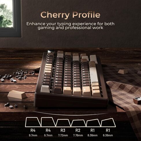 XVX تألق من خلال Keycaps -133 Keys Cherry Profile Double Shot Keycaps متوافقة مع 60 ٪/75 ٪/100 ٪ لوحة مفاتيح ميكانيكية للألعاب الرجعية in Kuwait