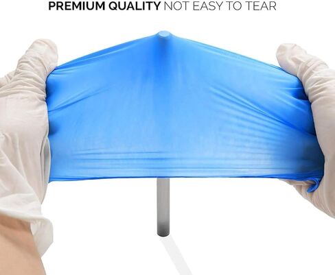قفازات الفحص الطبية الأساسية Synmax Vinyl - خالية من اللاتكس وخالية من البودرة - كبيرة، BMPF-3003، صندوق أزرق مكون من 100 قطعة in Kuwait
