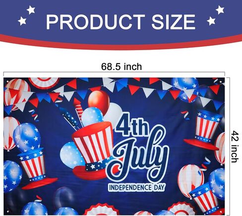 4th of July Decorations Set: 8 Strands Patriotic Star Streamers Banner Garland + 2 Pack 3.28Ft x 6.56Ft Metallic Tinsel Foil Fringe for Independence Day Memorial Day in Kuwait