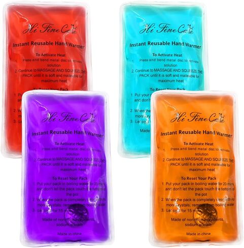 Reusable Snap Heat Pack, Hand Warmers Click, Hand Warmers Boil Click Heat Pocket Hand Warmer, Pouch Gel Hand Warmers for Camping, Outdoor in Saudi Arabia