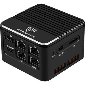 Firewall Appliance 2.5GbE Ultra Small Mini PC, 4xIntel I226V Nics 12th Gen Intel N305(8C/8T up to 3.8GHz) Portable Firewall Router Support Pfsense 8GB LPDDR5 RAM NO NVMe SSD TDP 15W