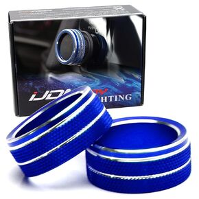 iJDMTOY 2pcs Sports Red Anodized Aluminum Stereo Audio Volume Control Switch Knob Ring Covers Compatible with 2018-2022 Honda Accord