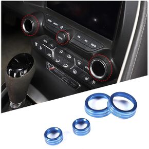 Aluminum Alloy AC Air Conditioner Volume Tune Knob Button Cover Compatible for Chevrolet Corvette C7 2014 2015 2016 2017 2018 2019 Accessories (Black)