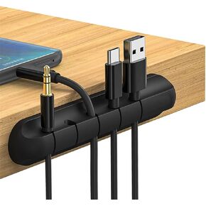 Cord Desk Holder Winder Desktop Tidy Management Silicone Cable Organizer Clips Holder for Mouse Keyboard Earphone Headset in Saudi Arabia