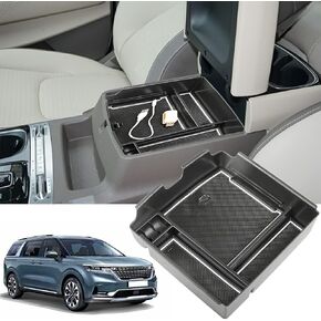 Center Console Organizer Tray Compatible for 2022 2023 2024 Kia Carnival KA4 MPV Interior Accessories Armrest Secondary Storage Box