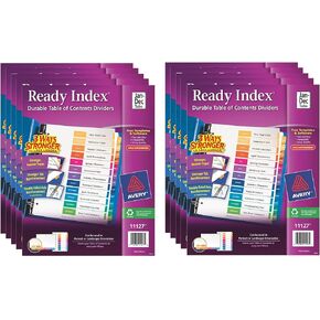 Avery Ready Index Table of Contents Dividers, Jan-Dec, 12 Tabs, 10 Sets (11127)