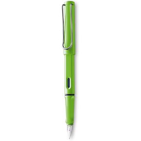 Lamy Safari Fountain Pen - Elegant Design Cool Pens, Best Pens For Smooth Writing, Journaling, and Calligraphy - Green Broad Point Pen