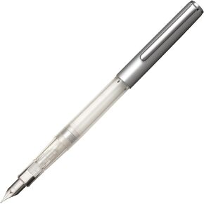 Sailor HighAce Neo Clear Beginners Fountain Pen, Steel Nib, Fine, Silver Body (11-0119-219)