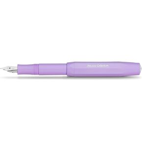 Kaweco COLLECTION Fountain Pen Light Lavender, Fine Nib Sport Octagonal Clip Chrome