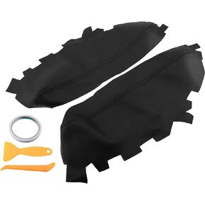 Car Front Door Panel Armrest Cover Interior Door Trims for Toyota Avalon 2013-2018 Black 1 Pair