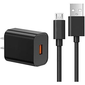 1M/3FT Micro Cable with AC Wall Block Charger for Fire 7 (2019), Fire Tablet with Alexa, Kindle Paperwhite 2020 & Older Versions, Oasis & E-Reader