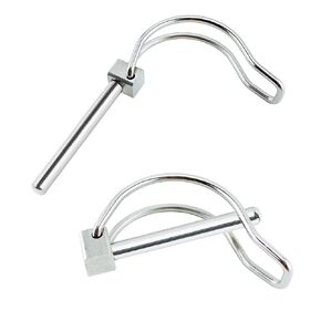 2 Pcs M5 Stainless Steel 316 Quick Lock Release Pin, Coupler Safety Pin, Trailer Towing Bicycle Stroller Cargo Boat Stage Leg Hitch Hook Clip