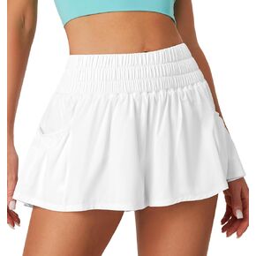 IUGA Flowy Athletic Shorts for Women High Waisted Butterfly Shorts Workout Running Gym Quick Dry Shorts with Pockets