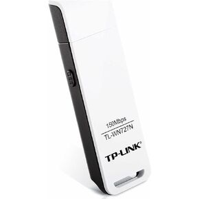 TP-Link Wireless N150 USB Adapter,150Mbps, w/WPS Button, IEEE 802.1b/g/n, WEP, WPA/WPA2 (TL-WN727N)
