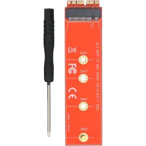 for MacBook Air Pro 2013-2017 A1465 A1466 A1398 A1502 12+16Pin to NVME M-Key M.2 PCI-E 4.0 3.0 SSD Hard Drive 2230 2242 2260 2280 Adapter Converter Red
